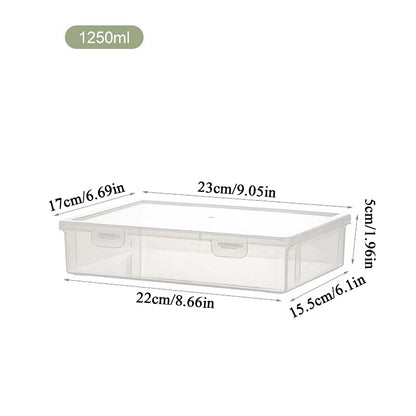 Plastic Document Organizer – Clear Square Desktop Storage Box for Papers and Files
