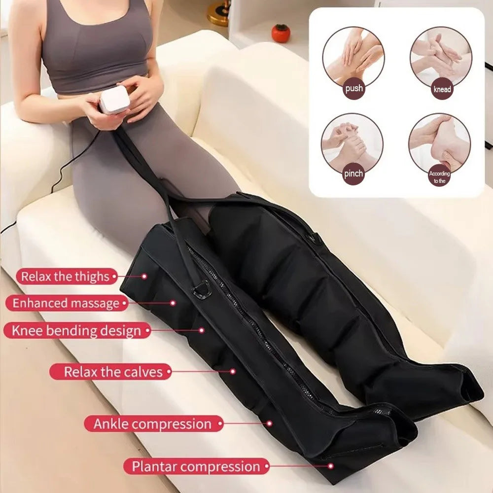 JinKairui Electric Leg Massager - Extended Thigh, Calf & Foot Relaxation with Remote Control