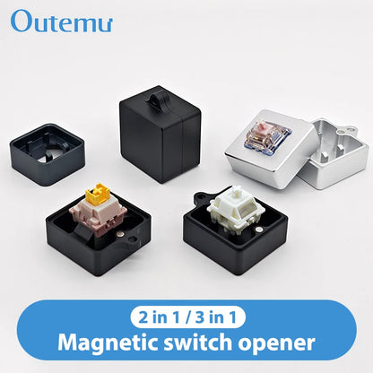 3-in-1 Mechanical Keyboard Switch Opener — Aluminum Alloy Magnetic Tool for TTC, Cherry MX, Gateron, Kailh, Outemu Switches