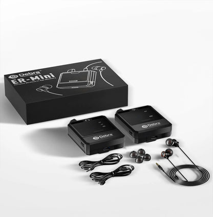 Debra Portable UHF IEM Wireless In-Ear Monitor System – Rechargeable Audio Mini for Music, Live Broadcast & Audio Monitoring