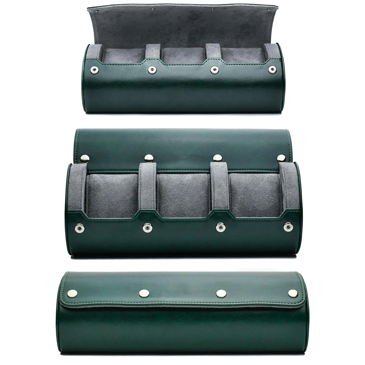 6-Slot Watch Travel Case – PU Leather Organizer Roll for Men & Women, Watch Display Storage Case