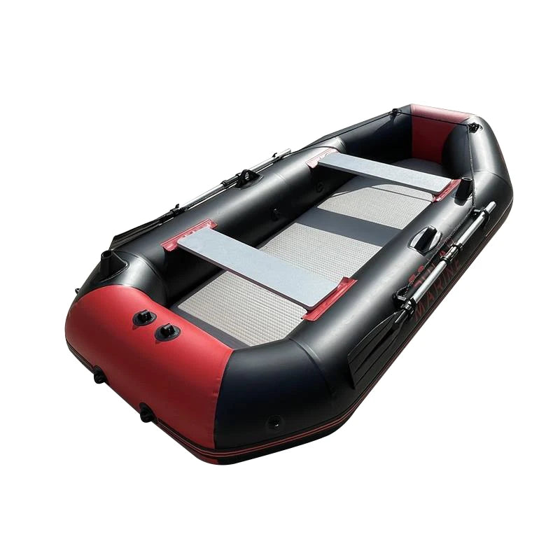 Solarmarine PVC Inflatable Belly Boat – River Fishing Kayak, Fishing Boat with Outboard Engine Installation Option