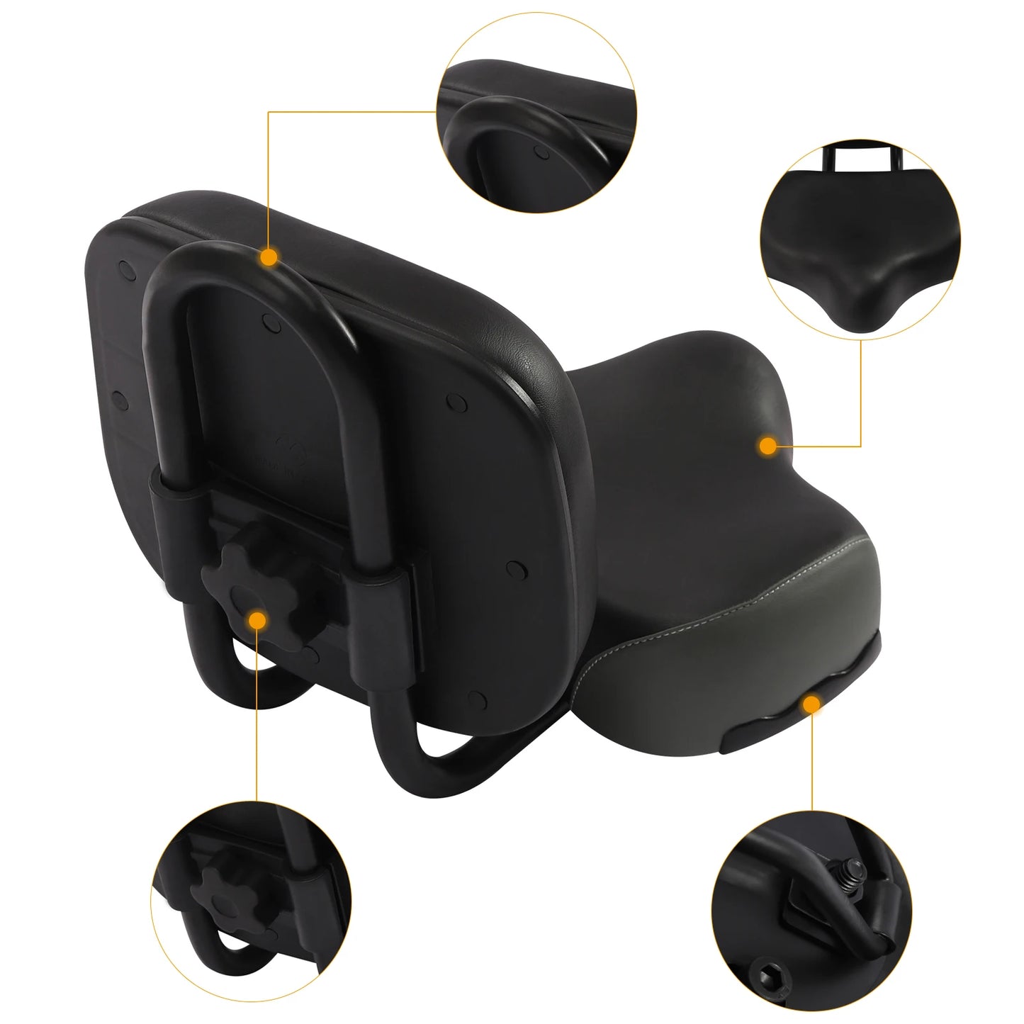 Universal Bicycle & Tricycle Comfort Saddle Seat Cushion with Backrest