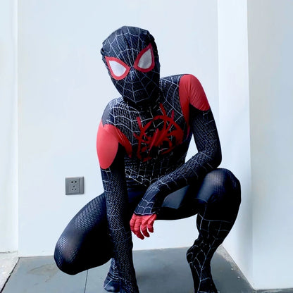 Miles Morales Spider-Man Cosplay Costume – Superhero Zentai Bodysuit for Halloween & Parties