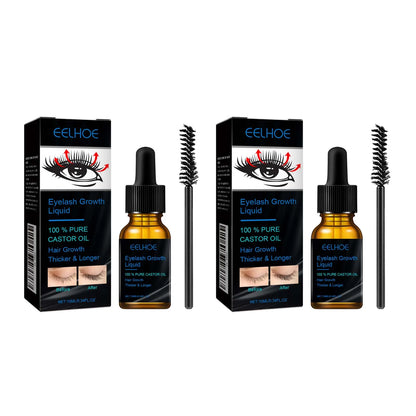 Natural Eyebrow & Eyelash Growth Serum — Thickening, Curling, Moisturizing with Castor Oil for Women