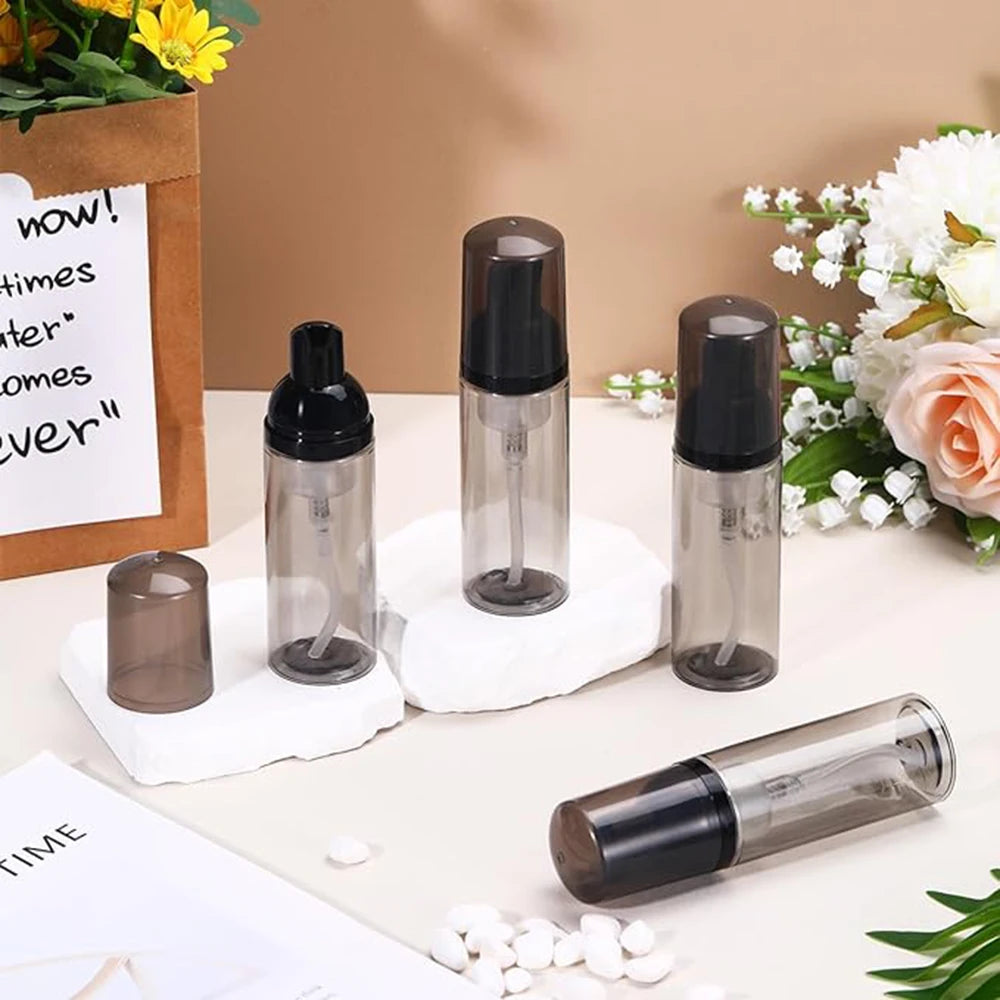 12 Pcs 2oz Empty Foam Pump Bottles - Mini Travel Soap Dispensers for Hand Soap, Lash Cleanser & Shampoo