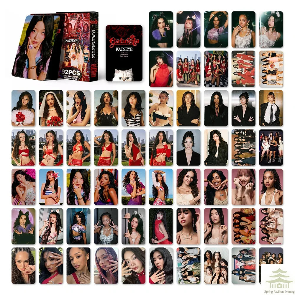 92Pcs Lomo Cards & Stickers Set - HD Aesthetic Photo Collectible Cards Gift for Fans