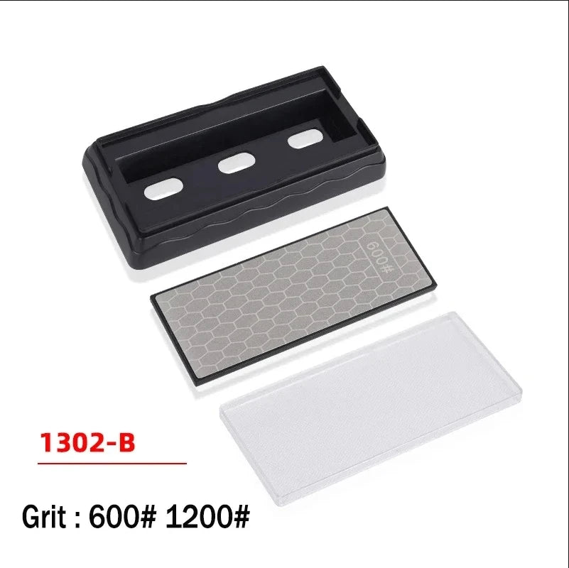 Double-Sided Diamond Sharpening Stone – Knife & Chef Whetstone 400/600/1000/1200 Grit Kitchen Sharpener
