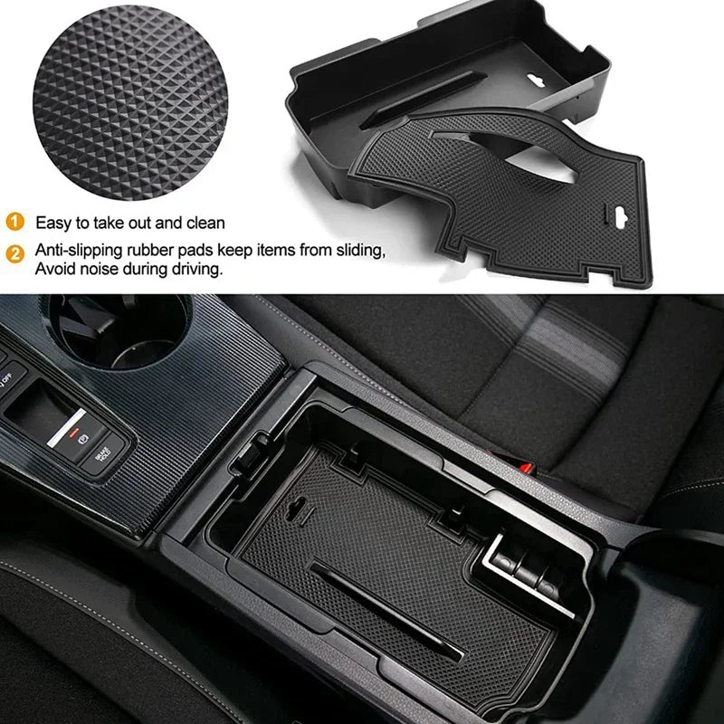 Honda Civic 11th Gen 2022 Center Console Organizer Tray – Armrest Storage Box Insert for Glove Box Accessories, Interior Storage Solution