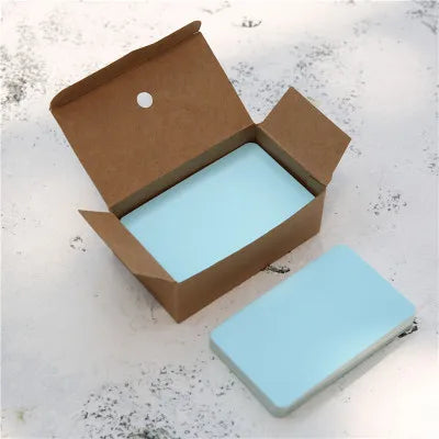 50pcs Kraft Paper Cards – Blank Business, Thank You, Message, Writing, Label, Bookmark & Learning Cards Box