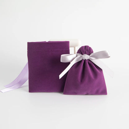 10PCS Purple Velvet Drawstring Bags — Jewelry Gift & Candy Storage Pouches