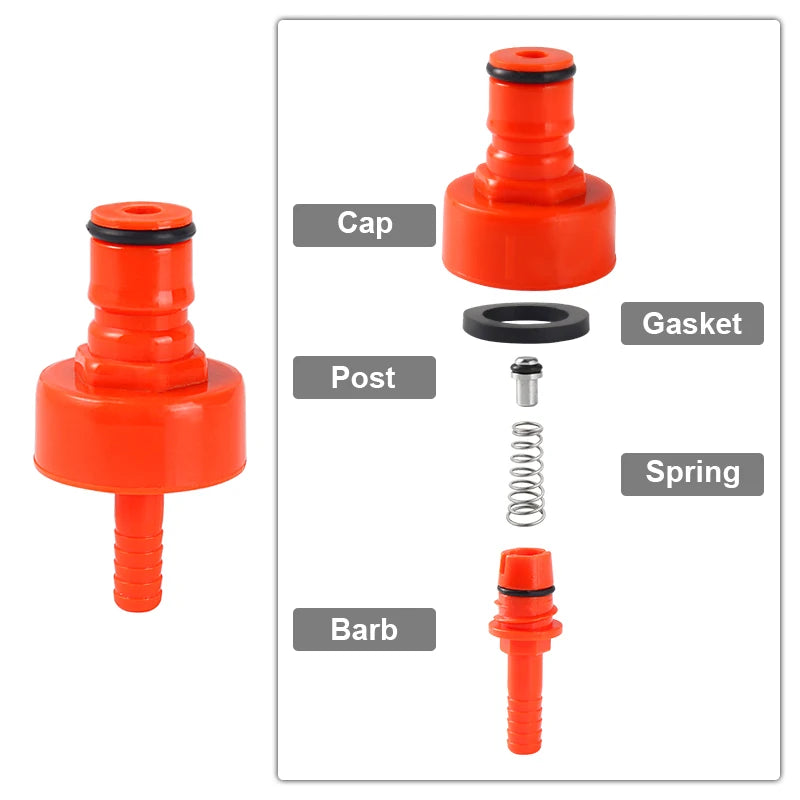 Home Brew Carbonation Cap & Line Cleaning Tool — Ball Lock Connector for Soda, Beer, PET Bottles