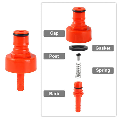 Home Brew Carbonation Cap & Line Cleaning Tool — Ball Lock Connector for Soda, Beer, PET Bottles