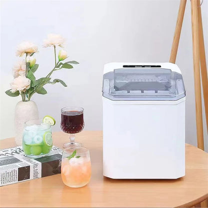 Automatic Mini Electric Ice Cube Maker – Portable Ice Machine for Bar, Home, Kitchen & Office, 9 Cubes in 6 Minutes
