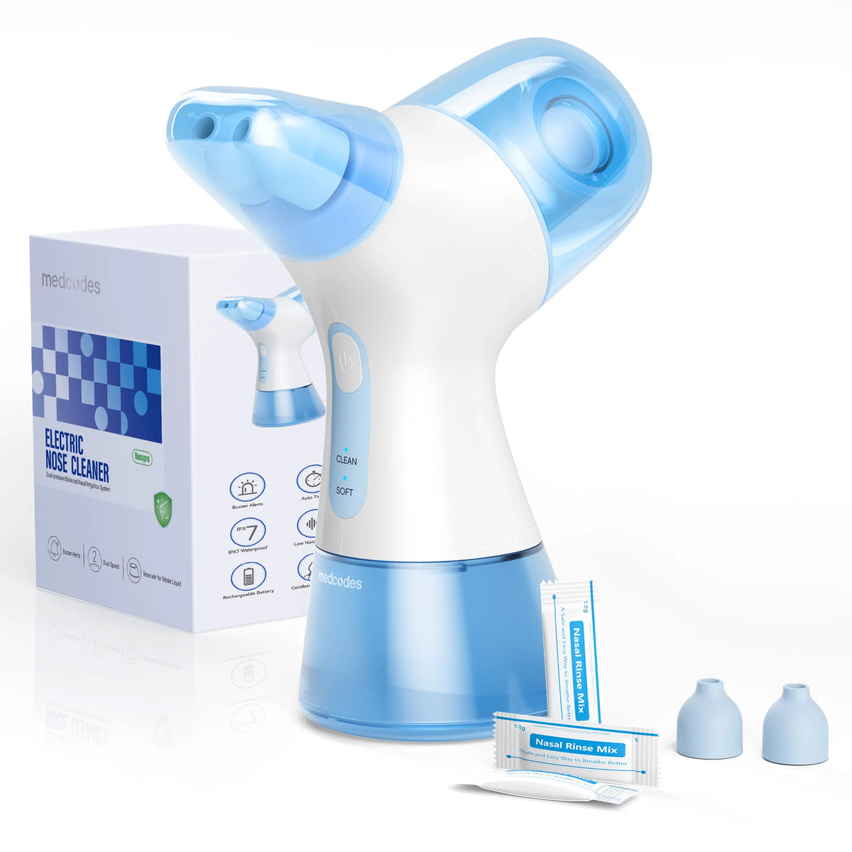 Nasal Irrigation System – Sinus Rinse Machine with Water and Waste Collection Tanks for Nasal Cleansing