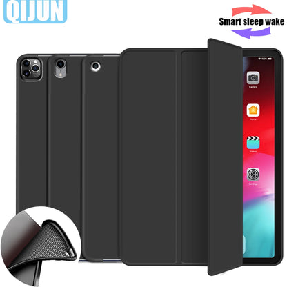 Smart Wake Leather Flip Case for iPad Pro 10.5" 2017 – Tri-Fold Stand Protective Cover for A1701 A1709 A1852 Tablet Sleeve