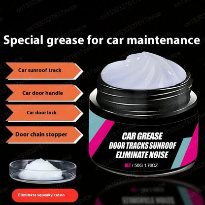 Car Sunroof Track Lubricating Grease - Anti-Rust Gear & Bearing Oil for Door Tracks, Plastic Gears & Noise Reduction