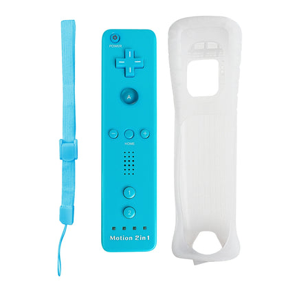 2-in-1 Nintendo Wii Controller Set | Wireless Remote Gamepad with Motion Plus Joystick & Silicone Case
