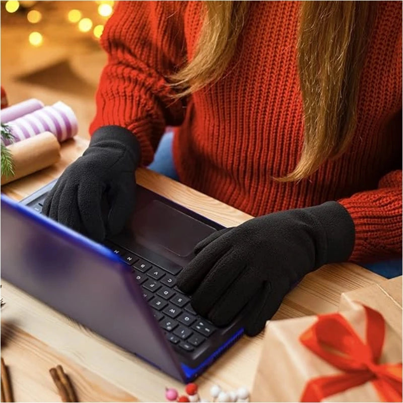 Warm Polar Fleece Winter Gloves – Touchscreen Thermal Gloves for Men & Women, Running & Hiking