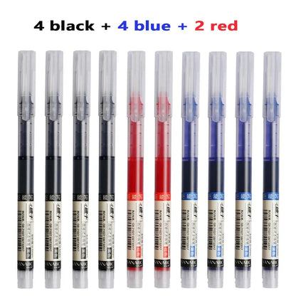 3–5Pcs Quick-Drying Gel Ink Pens 0.5mm – Large Capacity Smooth Writing Pens Black & Blue Ink for School, Office & Stationery Use