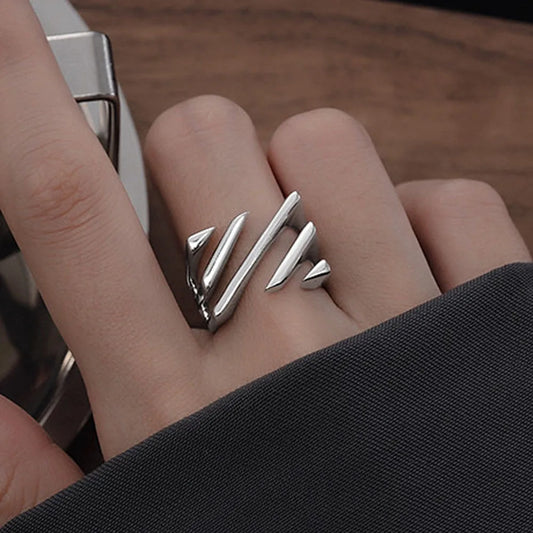 925 Sterling Silver Geometric Ring — BF CLUB Fashion Handmade Ring for Women, Party & Christmas Gift
