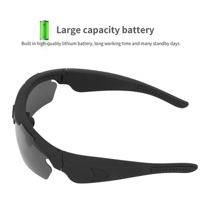 1080P HD Camera Glasses Sunglasses — Video Recording Glasses for Cycling, Driving, Hiking, Fishing & Hunting