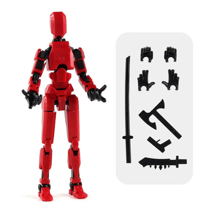 DIY Luminous T13 Multi-Joint Shapeshift Robot & Dog – 3D Printed Movable Mannequin Action Figures for Kids & Gifts
