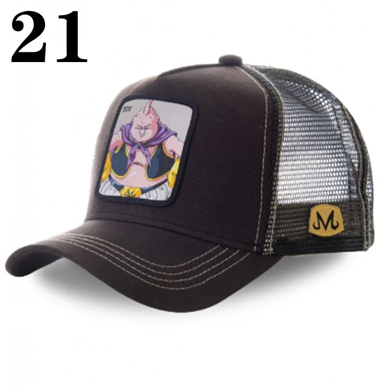 Dragon Ball Anime Baseball Cap - Goku Vegeta Buu Mesh Hip Hop Hat for Summer Casual Wear