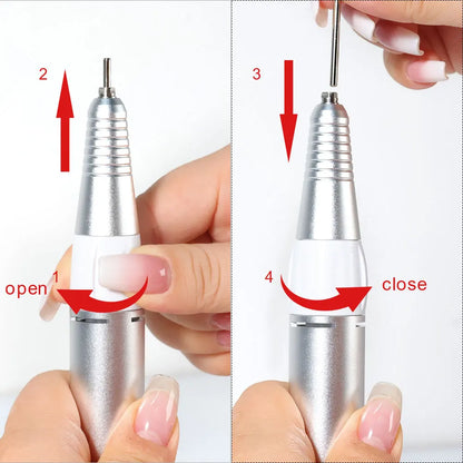 5-Pin Electric Nail Drill Pen Handpiece - Manicure & Pedicure File, Polish and Grinding Machine Accessory