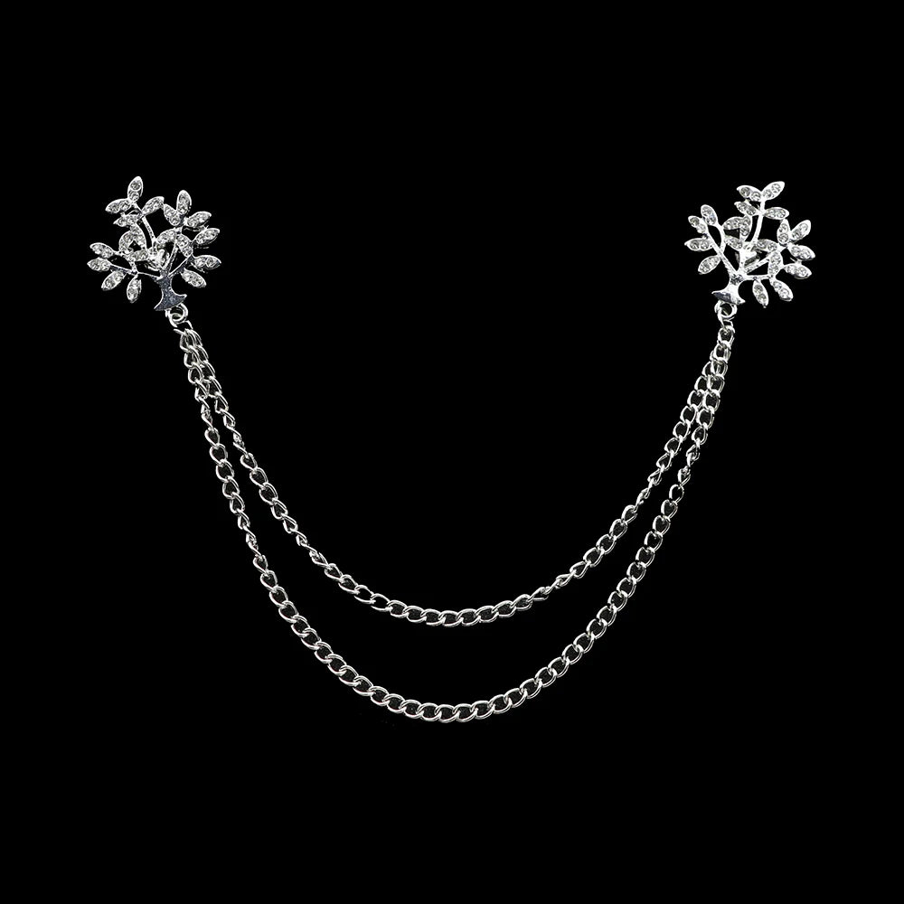 Fashion Gentleman Tassel Brooch – Men’s Suit & Shirt Lapel Pin with Chain, Pearl & Star for Wedding or Party