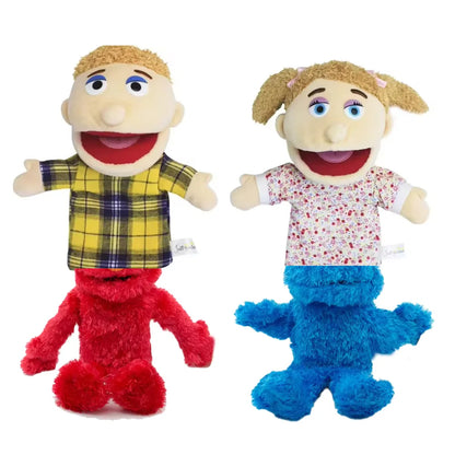 Sesame Street Plush Puppet Toys - Soft Stuffed Cartoon Figures for Kids Pretend Play & Collection