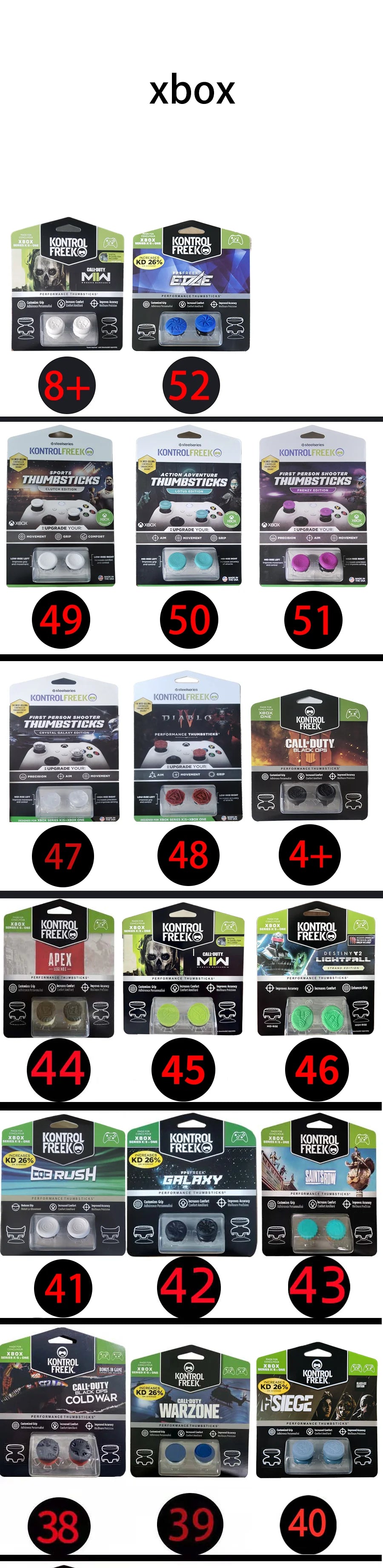 Freek Galaxy Performance Thumb Grip Caps – Silicone Analog Stick Covers for Xbox Series S/X Controller (Wholesale)