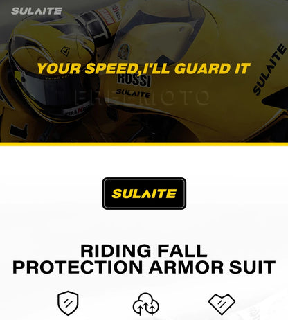 SULAITE Motocross Body Armor Jacket – Motorcycle Moto Vest with Back & Chest Protector, Off-Road Dirt Bike Gear