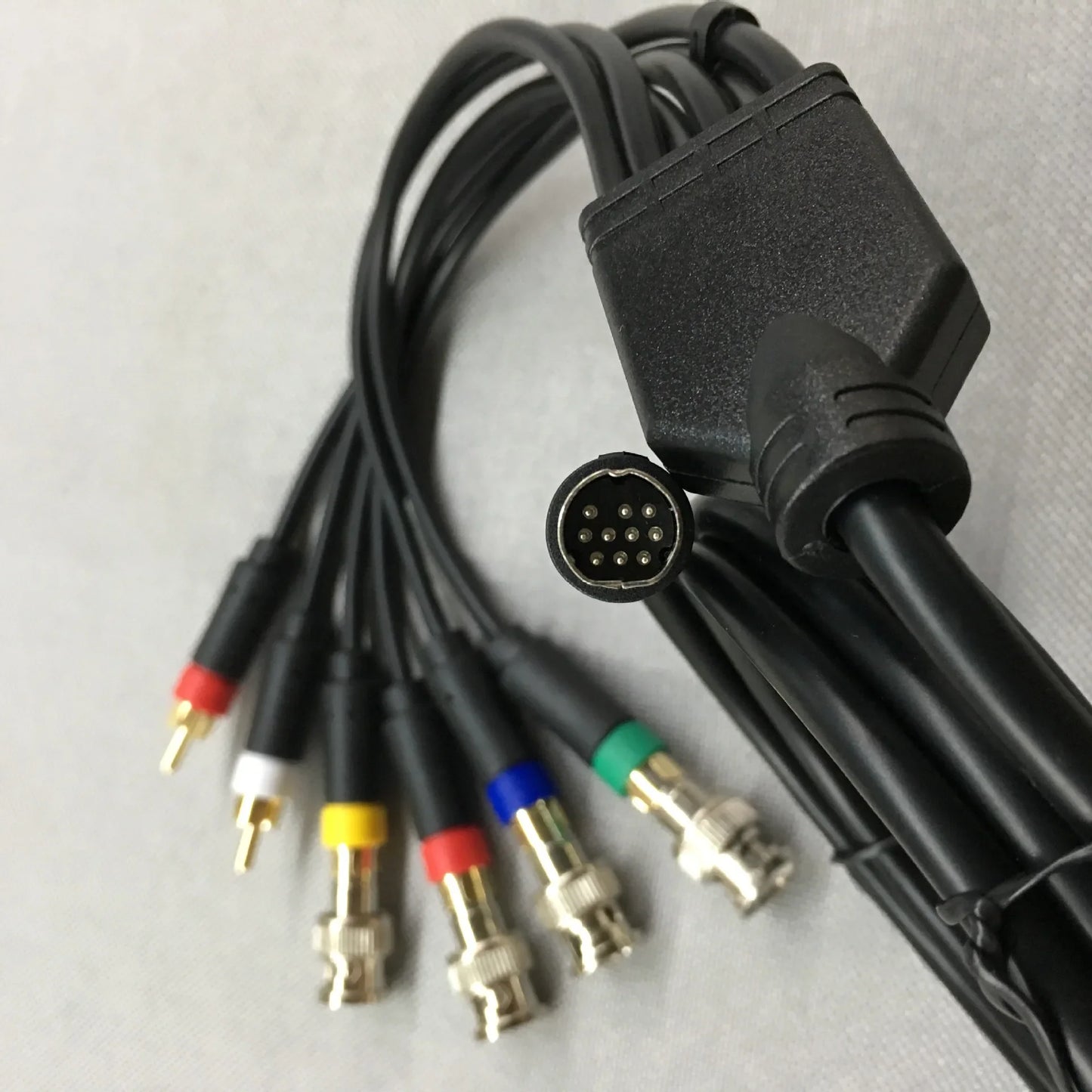 SEGA Saturn RGB/RGBS RCA Composite AV Cable for PVM BVM NEC XM Scalers BNC RGB+Sync Retro Gaming Video Connection Cable