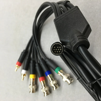SEGA Saturn RGB/RGBS RCA Composite AV Cable for PVM BVM NEC XM Scalers BNC RGB+Sync Retro Gaming Video Connection Cable