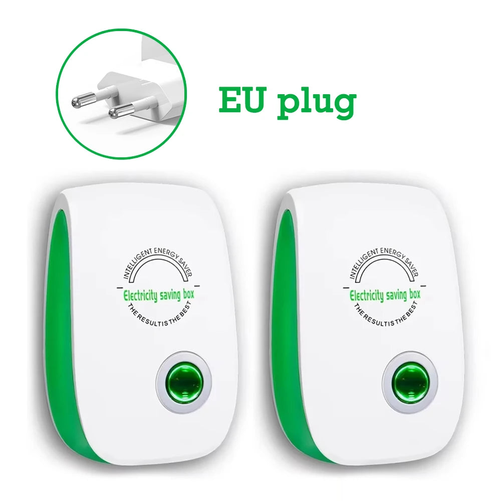 Smart Electricity Saving Box – US/EU Adapter, Intelligent Power Factor Saver for Home & Office Energy Cost Reduction