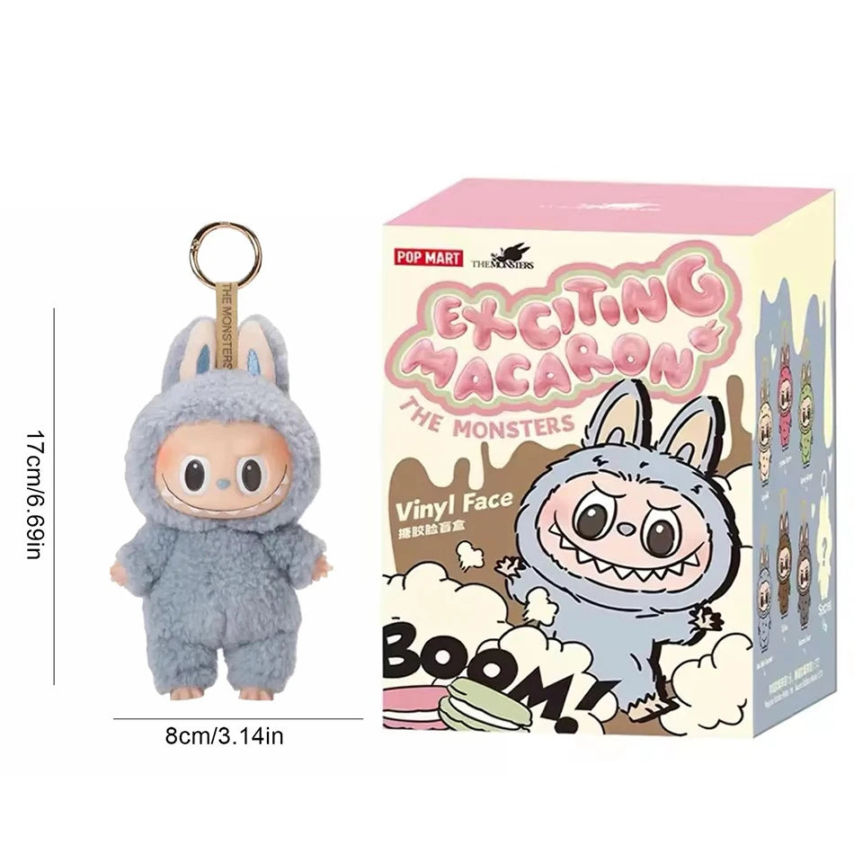 High-Quality Cute Labubu The Monsters Box Toy – Cardiac Macarone Kawaii Figure Model Bag, 1:1 Replica Gift