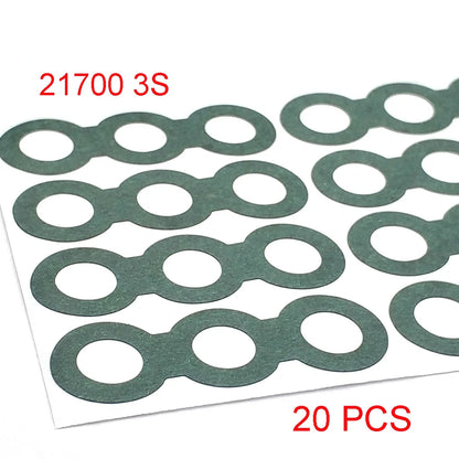 18650/21700/32650 Li-ion Battery Insulation Gasket – Barley Paper Insulating Glue Patch & Electrode Pads for Battery Pack