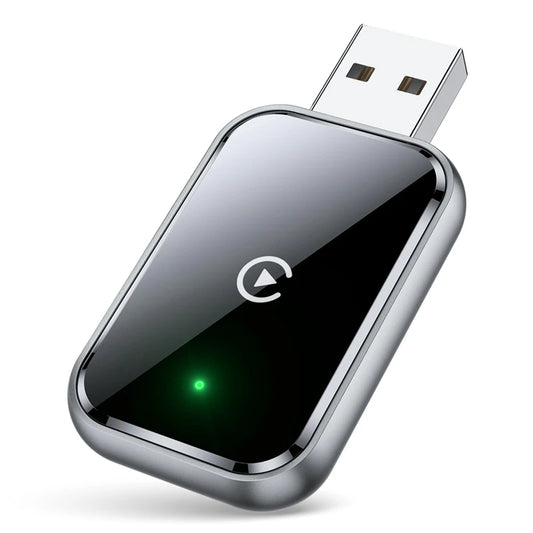B63B Wireless CarPlay Adapter - Mini USB & USB-C Converter for iPhone Wired to Wireless Connection