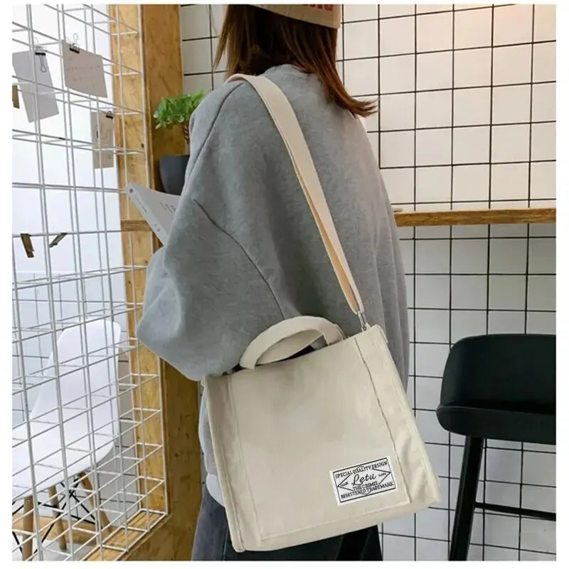 Rilibegan Shoulder Bag for Women - New Style Simple Corduroy, Large Capacity, Small Square Handbag, Trendy and Portable