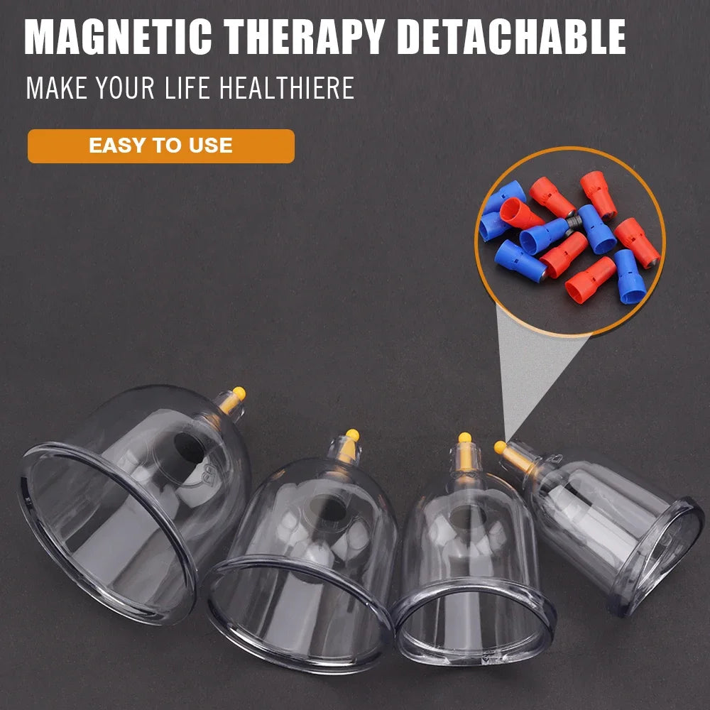 32 Pieces Professional Vacuum Acupuncture Cupping Massager Therapy Cans | Anti-Cellulite Suction Cups for Body Care