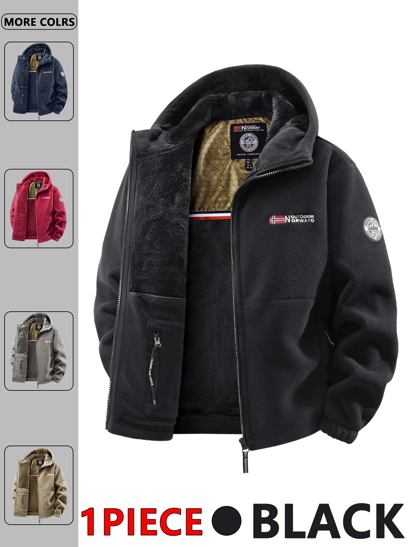 Men's Autumn & Winter Outdoor Hooded Jacket – Versatile Streetwear for Daily Wear, Travel, Parties, and Commuting