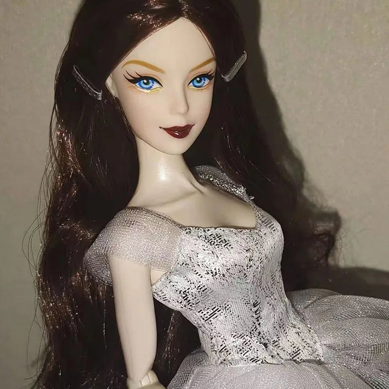 30cm Lady Doll Head – Big Wavy Curly Hair, 1/6 Dress-Up Accessory for Girls DIY Toys