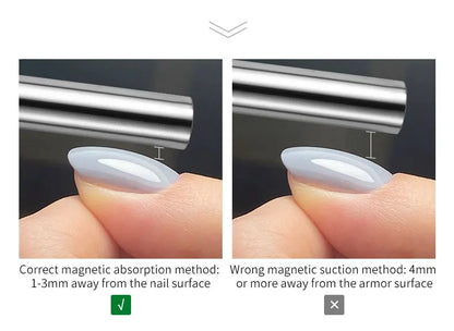 Cat Eye Nail Magnetic Stick – Cylindrical Magnet for UV Gel Polish Snowlight Glitter Manicure Design