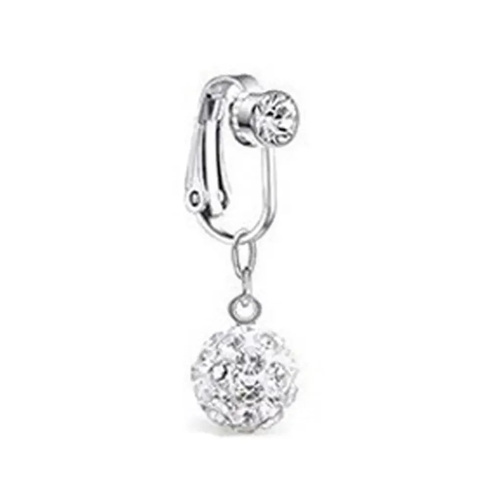 Faux Belly Ring - Non-Piercing Clip-On Navel Button Body Jewelry Belly Piercing Accessory