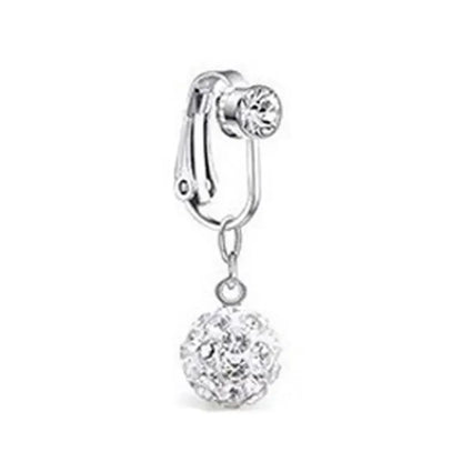 Faux Belly Ring - Non-Piercing Clip-On Navel Button Body Jewelry Belly Piercing Accessory