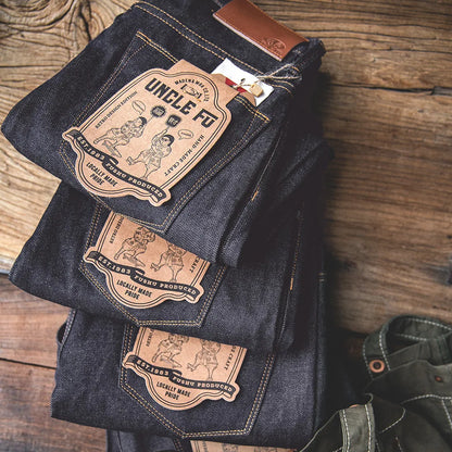 Maden Retro 11.6oz Selvedge Raw Denim Jeans – Tapered Regular Fit with Zipper Fly, High-Quality Men’s Pants