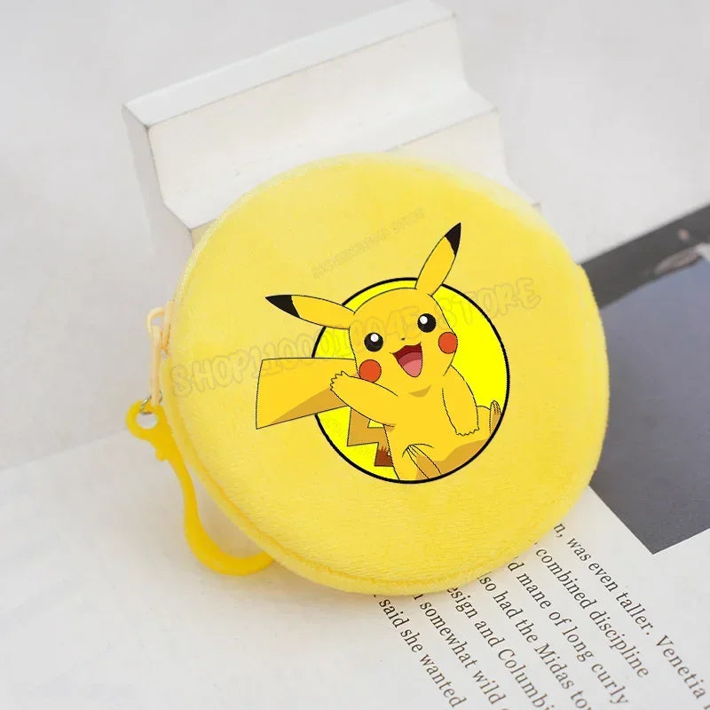 Pokemon Kids Plush Coin Purse — Pikachu, Charmander, Gengar, Squirtle & Charizard Mini Zipper Wallet for Boys & Girls