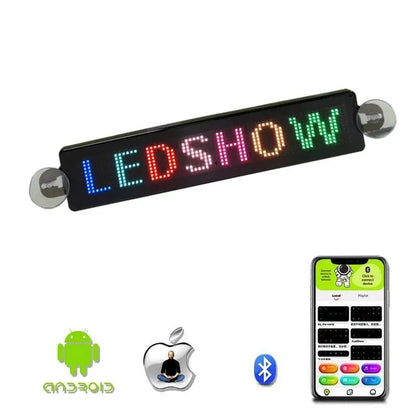 Advertising Programmable LED Message Board - DIY Scrolling Text Display for Car Rear Windows, Cafes, Bars, and Store Signs