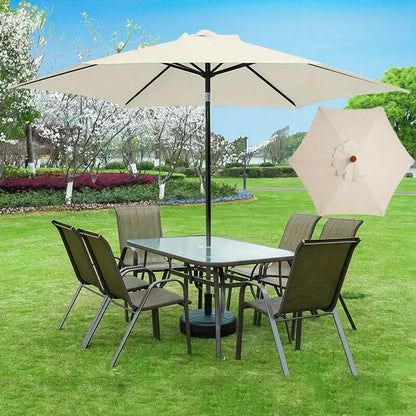 Green Replacement Umbrella Canopy – Waterproof Sunshade Cover for Garden, Backyard & Pool, Fits 9FT/10FT 6 & 8 Ribs Cantilever Umbrellas